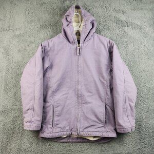 Canvas Sherpa Lined Jacket Youth Regular Large 14-18‎ Workwear Outdoors Hooded
